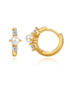 Pendientes Circonita - Perla 2