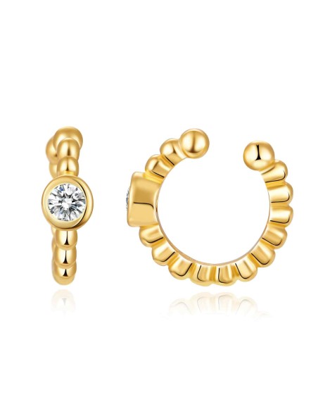 Pendientes Aro - Earcuff - Circonita Pendientes Aro - Earcuff - Circonita