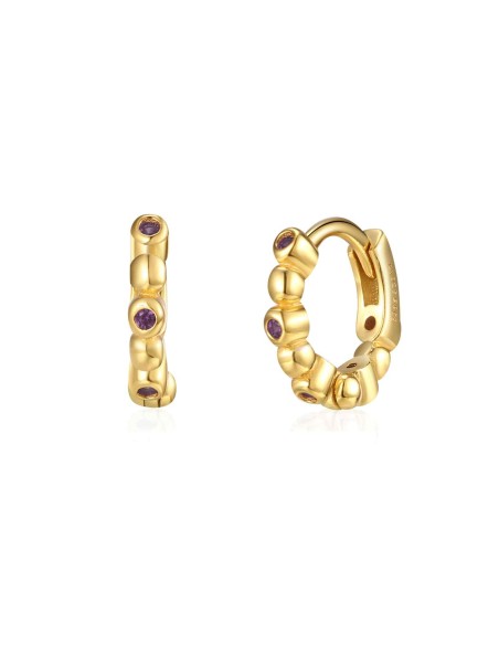 Pendiente Aro - Circonita -11 mm