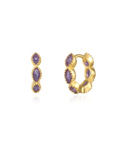 Pendiente Aro - Circonita - 13 mm 2