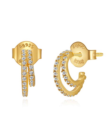 Pendientes Circonita - Semi Aro - Circonita