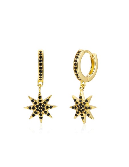 Pendientes Aro - Estrella 12mm - Circonita Pendientes Aro - Estrella 12mm - Circonita
