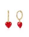 Pendientes Aro Corazon - 11 + 8 mm