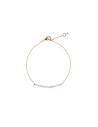 Pulsera Plata - Mineral 30mm - 18+2 cm - Bañado Oro y Plata Rodiada