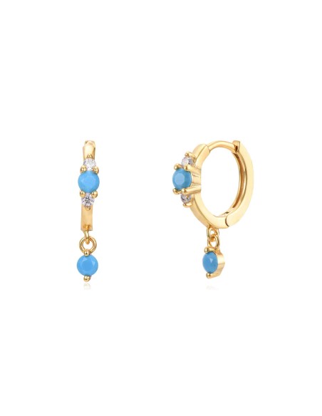 Pendientes Aro - 11 + 4 mm - Circonita - Bañado Oro y Plata Rodiada Pendientes Aro - 11 + 4 mm - Circonita - Bañado Oro y Plata Rodiada