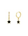 Pendientes Estrella - 11+8 mm - Enamel - Bañado Oro