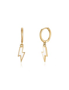 Pendientes Rayo - 11+12 mm - Enamel - Bañado Oro 2