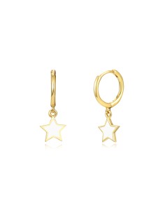 Pendientes Estrella - 11+8 mm - Enamel - Bañado Oro 2