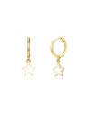 Pendientes Estrella - 11+8 mm - Enamel - Bañado Oro