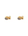 Pendientes Mineral Corona - 8 * 6 mm - Bañado Oro