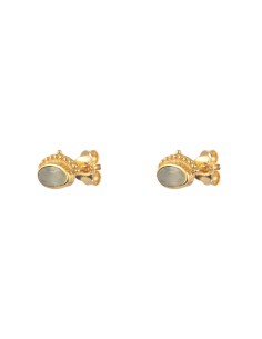 Pendientes Mineral Corona - 8 * 6 mm - Bañado Oro 2