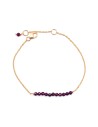 Pulsera Plata - Mineral 30mm - 18+2 cm - Bañado Oro y Plata Rodiada