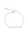 Pulsera Plata - Mineral 30mm - 18+2 cm - Bañado Oro y Plata Rodiada