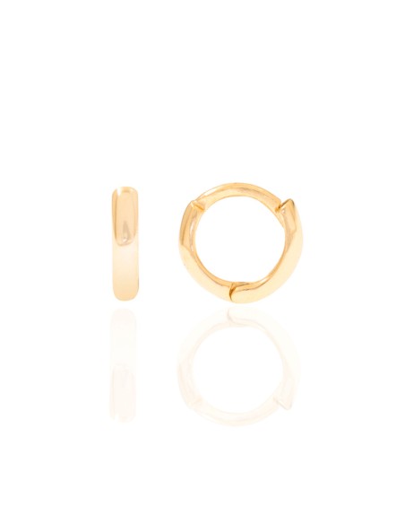 Pendientes Aro -8 mm - Bañado Oro y Plat Rodiada Pendientes Aro -8 mm - Bañado Oro y Plat Rodiada