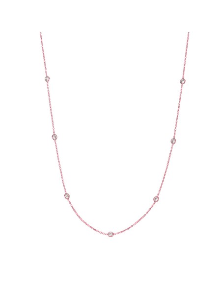 Collar Circonita - 81 cm - Bañado Oro y Bañado Oro Rosa