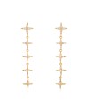 Pendientes Estrella - Circonita - 53 mm - Bañado Oro y Plata Rodiada