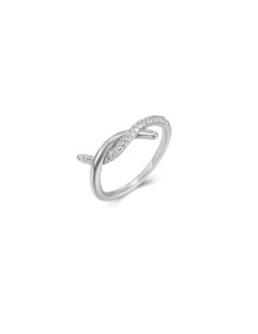 Anillo Nudo - Circonita - Plata Bañado Oro y Plata Rodiada 2