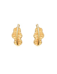 Pendientes Pluma - 7 * 3 mm - Plata Bañado Oro y Plata Rodiada 2