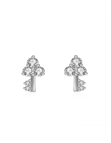 Pendientes Circonita - Llave 7*5 mm - Bañado Oro