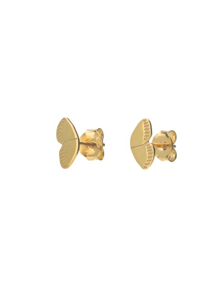 Pendientes Mariposa - 10 * 5 mm - Plata Bañado Oro y Plata Rodiada